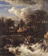 Jacob van Ruisdael Waterfall in a Rocky Landscape china oil painting reproduction